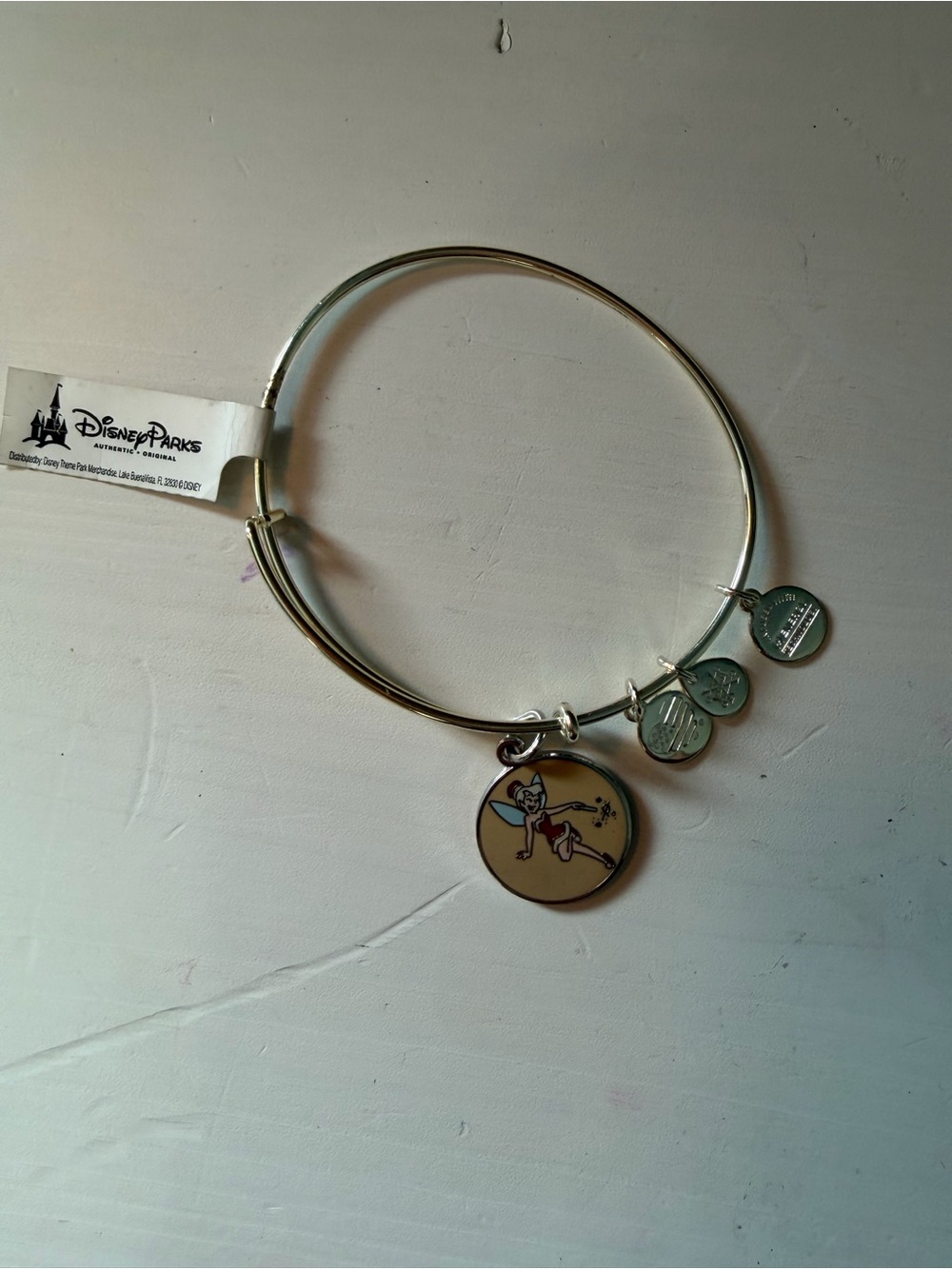 Alex and Ani Silver Tinker Bell Charm Bangle Bracelet